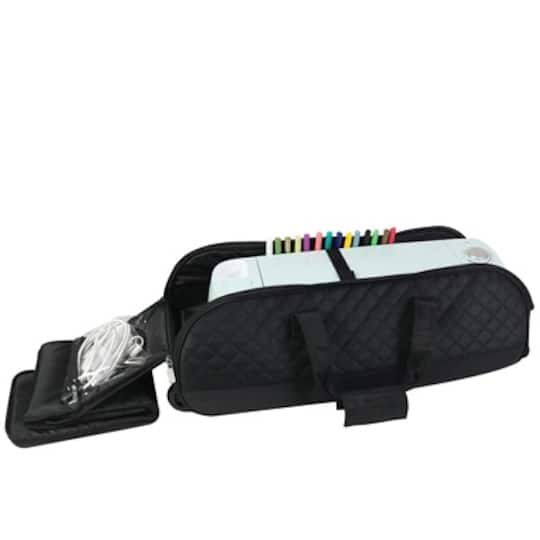 Everything Mary Black Rolling Craft Tote for Cricut, Brother